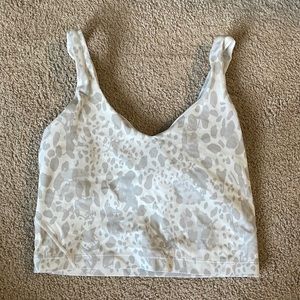 LULU ALIGN TANK WHITE CHEETAH - SIZE 4